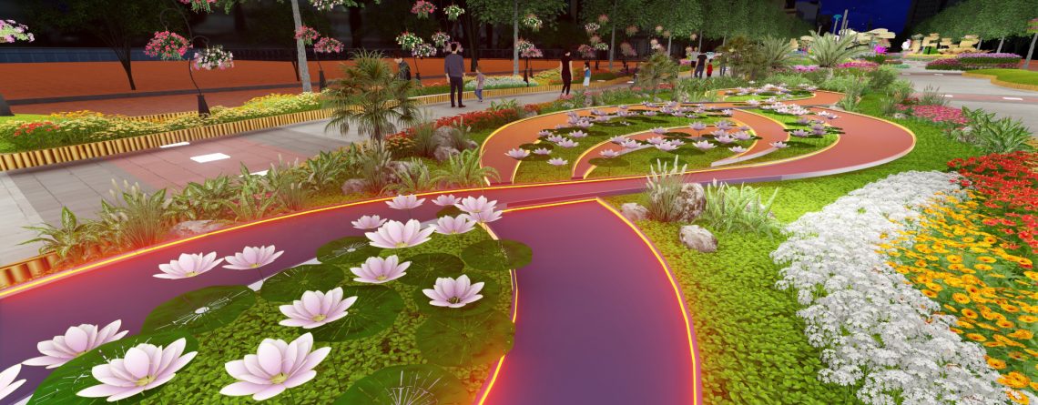 Hoa tết trong thực tế ảo đường hoa nguyễn huệ